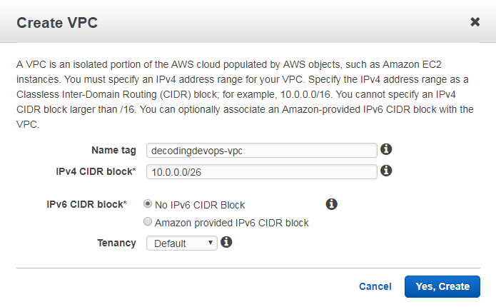 how to create aws vpc