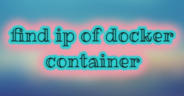 how to know docker ip address