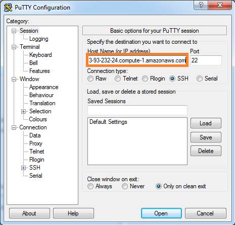 connect ec2 instance using putty